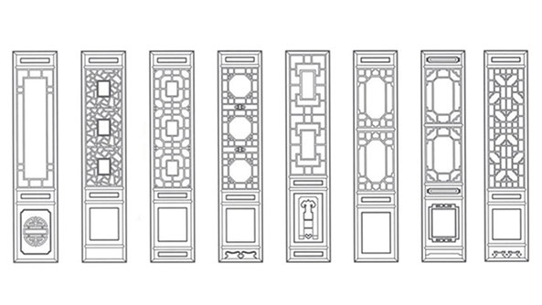 新沂喜迎门中式花格CAD设计图样式大全