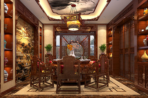 新沂温馨雅致的古典中式家庭装修设计效果图